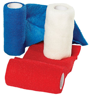 Horse Vet Wrap Bandages in Red white and blue